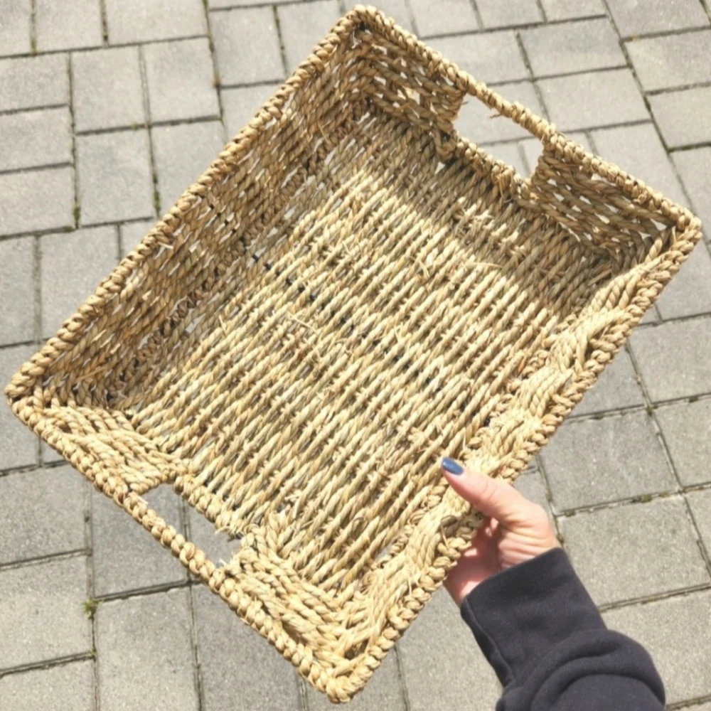 Restoration Hardware Water Hyacinth Wicker Basket